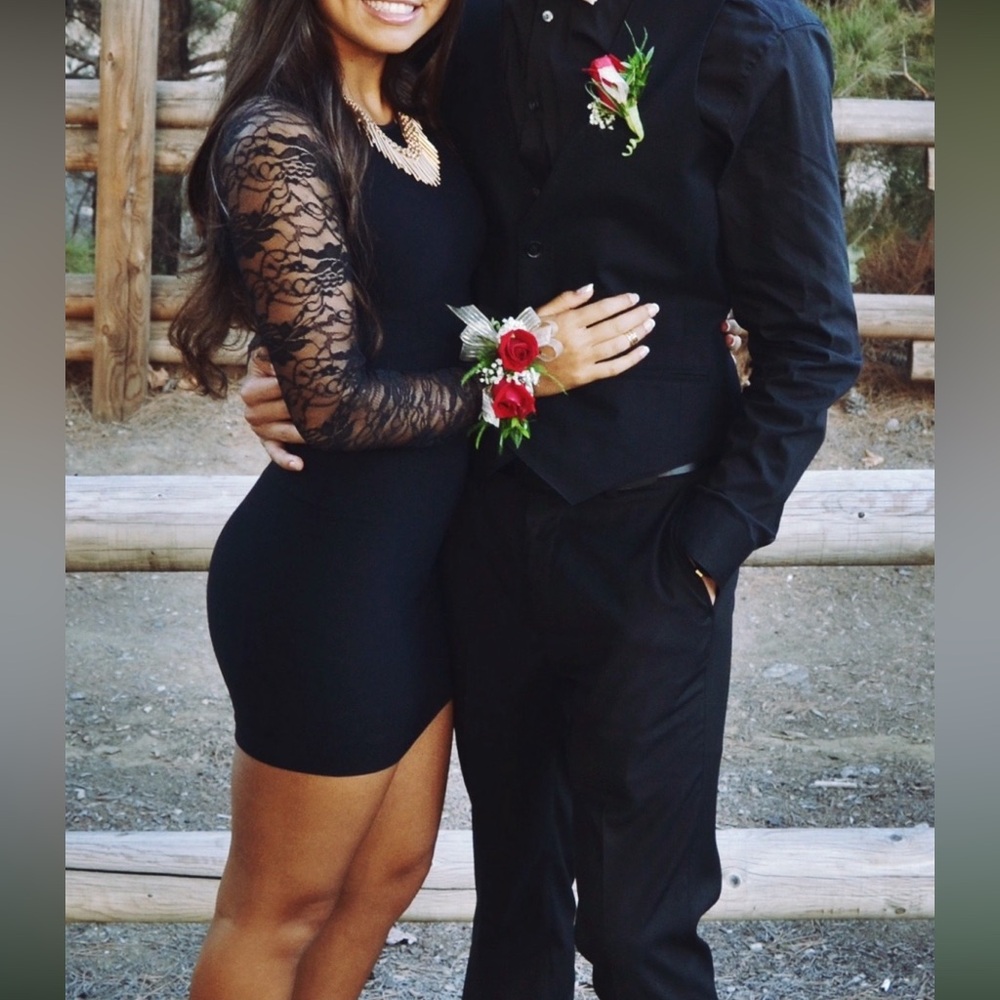 Bebe black bodycon dress